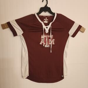 Texas A&M Aggies Fanatics Women's‎ Unmasked Hero Block Party Athena LaceUpTop Lg